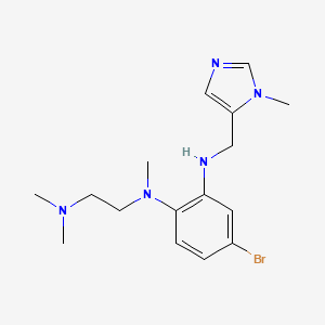 4-bromo-1-N-[2-(dimethylamino)ethyl]-1-N-methyl-2-N-[(3-methylimidazol-4-yl)methyl]benzene-1,2-diamine