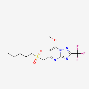 7-Ethoxy-5-(pentylsulfonylmethyl)-2-(trifluoromethyl)-[1,2,4]triazolo[1,5-a]pyrimidine