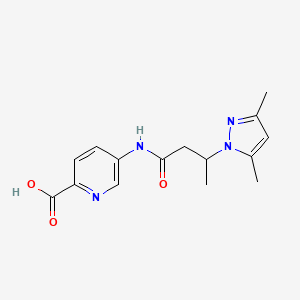 5-[3-(3,5-Dimethylpyrazol-1-yl)butanoylamino]pyridine-2-carboxylic acid