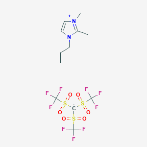 molecular formula C12H15F9N2O6S3 B069901 1,2-Dimethyl-3-propylimidazolium tris(trifluoromethylsulfonyl)methide CAS No. 169051-77-8