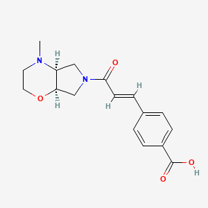 4-[(E)-3-[(4aS,7aR)-4-methyl-2,3,4a,5,7,7a-hexahydropyrrolo[3,4-b][1,4]oxazin-6-yl]-3-oxoprop-1-enyl]benzoic acid