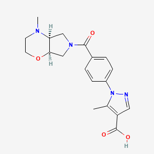 1-[4-[(4aS,7aR)-4-methyl-2,3,4a,5,7,7a-hexahydropyrrolo[3,4-b][1,4]oxazine-6-carbonyl]phenyl]-5-methylpyrazole-4-carboxylic acid