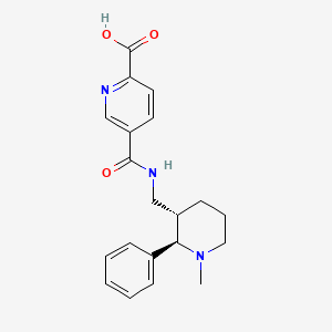 5-[[(2R,3S)-1-methyl-2-phenylpiperidin-3-yl]methylcarbamoyl]pyridine-2-carboxylic acid