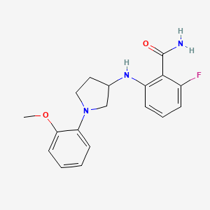 2-Fluoro-6-[[1-(2-methoxyphenyl)pyrrolidin-3-yl]amino]benzamide