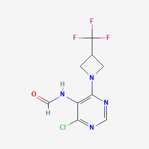 N-[4-chloro-6-[3-(trifluoromethyl)azetidin-1-yl]pyrimidin-5-yl]formamide