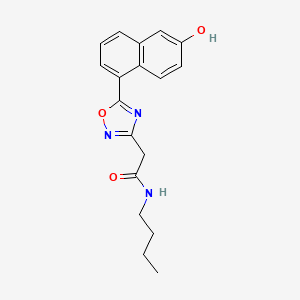 N-butyl-2-[5-(6-hydroxynaphthalen-1-yl)-1,2,4-oxadiazol-3-yl]acetamide