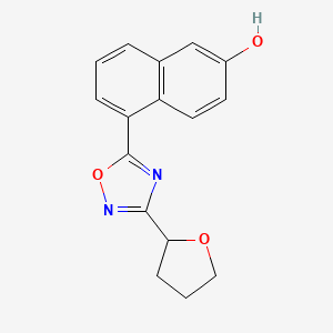 5-[3-(Oxolan-2-yl)-1,2,4-oxadiazol-5-yl]naphthalen-2-ol