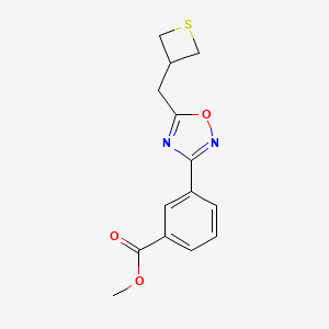 Methyl 3-[5-(thietan-3-ylmethyl)-1,2,4-oxadiazol-3-yl]benzoate