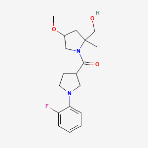 [1-(2-Fluorophenyl)pyrrolidin-3-yl]-[2-(hydroxymethyl)-4-methoxy-2-methylpyrrolidin-1-yl]methanone