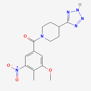 (3-methoxy-4-methyl-5-nitrophenyl)-[4-(2H-tetrazol-5-yl)piperidin-1-yl]methanone