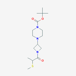 Tert-butyl 4-[1-(2-methylsulfanylpropanoyl)azetidin-3-yl]piperazine-1-carboxylate