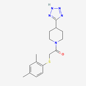 2-(2,4-dimethylphenyl)sulfanyl-1-[4-(2H-tetrazol-5-yl)piperidin-1-yl]ethanone