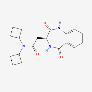 N,N-di(cyclobutyl)-2-[(3S)-2,5-dioxo-3,4-dihydro-1H-1,4-benzodiazepin-3-yl]acetamide