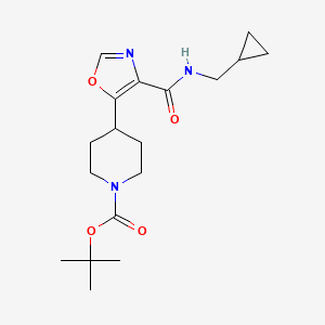 Tert-butyl 4-[4-(cyclopropylmethylcarbamoyl)-1,3-oxazol-5-yl]piperidine-1-carboxylate