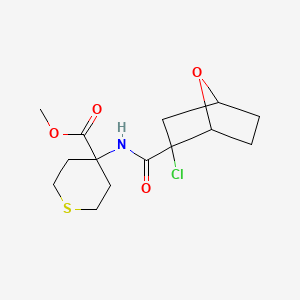 Methyl 4-[(2-chloro-7-oxabicyclo[2.2.1]heptane-2-carbonyl)amino]thiane-4-carboxylate