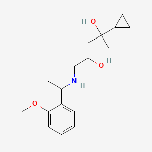 4-Cyclopropyl-1-[1-(2-methoxyphenyl)ethylamino]pentane-2,4-diol