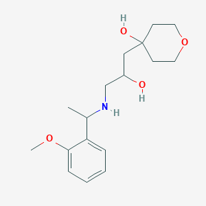 4-[2-Hydroxy-3-[1-(2-methoxyphenyl)ethylamino]propyl]oxan-4-ol