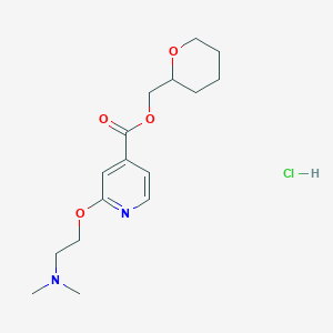 molecular formula C16H25ClN2O4 B6990314 Oxan-2-ylmethyl 2-[2-(dimethylamino)ethoxy]pyridine-4-carboxylate;hydrochloride 