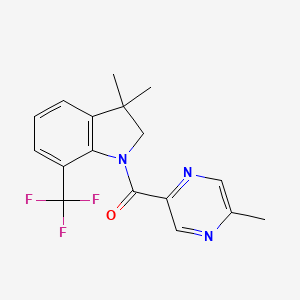 [3,3-dimethyl-7-(trifluoromethyl)-2H-indol-1-yl]-(5-methylpyrazin-2-yl)methanone