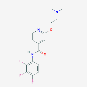 2-[2-(dimethylamino)ethoxy]-N-(2,3,4-trifluorophenyl)pyridine-4-carboxamide