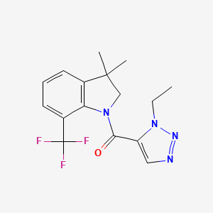 [3,3-dimethyl-7-(trifluoromethyl)-2H-indol-1-yl]-(3-ethyltriazol-4-yl)methanone