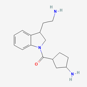 (3-Aminocyclopentyl)-[3-(2-aminoethyl)-2,3-dihydroindol-1-yl]methanone