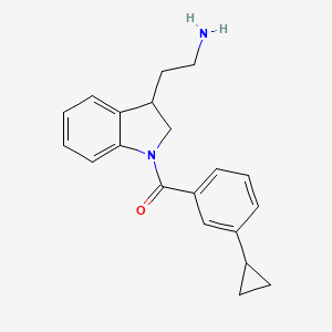 [3-(2-Aminoethyl)-2,3-dihydroindol-1-yl]-(3-cyclopropylphenyl)methanone