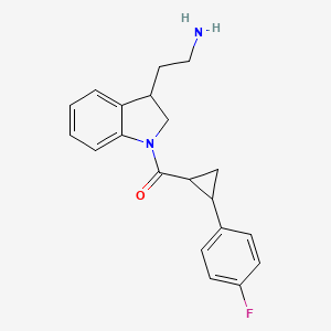 [3-(2-Aminoethyl)-2,3-dihydroindol-1-yl]-[2-(4-fluorophenyl)cyclopropyl]methanone