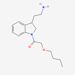 1-[3-(2-Aminoethyl)-2,3-dihydroindol-1-yl]-2-butoxyethanone