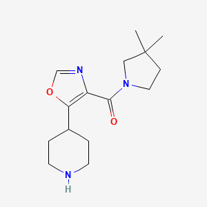 (3,3-Dimethylpyrrolidin-1-yl)-(5-piperidin-4-yl-1,3-oxazol-4-yl)methanone