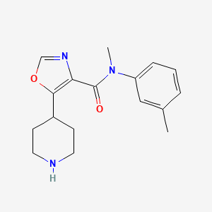 N-methyl-N-(3-methylphenyl)-5-piperidin-4-yl-1,3-oxazole-4-carboxamide