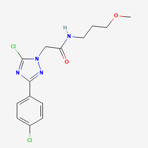 2-[5-chloro-3-(4-chlorophenyl)-1,2,4-triazol-1-yl]-N-(3-methoxypropyl)acetamide