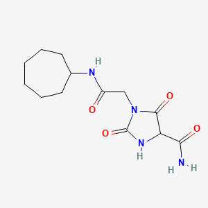 1-[2-(Cycloheptylamino)-2-oxoethyl]-2,5-dioxoimidazolidine-4-carboxamide