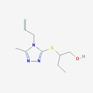 2-[(5-Methyl-4-prop-2-enyl-1,2,4-triazol-3-yl)sulfanyl]butan-1-ol