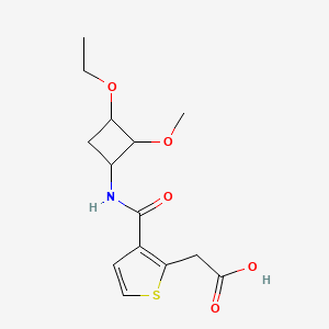 2-[3-[(3-Ethoxy-2-methoxycyclobutyl)carbamoyl]thiophen-2-yl]acetic acid