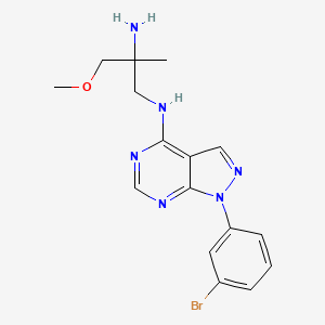 1-N-[1-(3-bromophenyl)pyrazolo[3,4-d]pyrimidin-4-yl]-3-methoxy-2-methylpropane-1,2-diamine