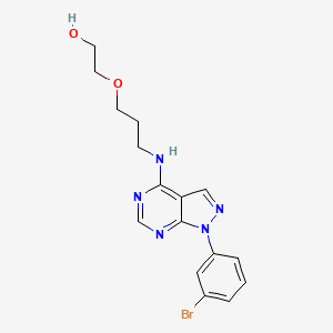 2-[3-[[1-(3-Bromophenyl)pyrazolo[3,4-d]pyrimidin-4-yl]amino]propoxy]ethanol