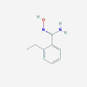 molecular formula C9H12N2O B069906 2-ethyl-N'-hydroxybenzenecarboximidamide CAS No. 185148-54-3