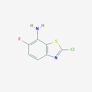 molecular formula C7H4ClFN2S B069908 2-Chloro-6-fluoro-1,3-benzothiazol-7-amine CAS No. 188787-48-6