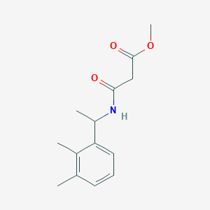 molecular formula C14H19NO3 B6991523 Methyl 3-[1-(2,3-dimethylphenyl)ethylamino]-3-oxopropanoate 