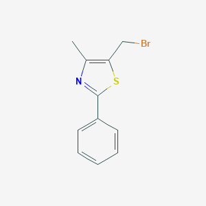 molecular formula C11H10BrNS B069922 5-(溴甲基)-4-甲基-2-苯基-1,3-噻唑 CAS No. 181424-15-7