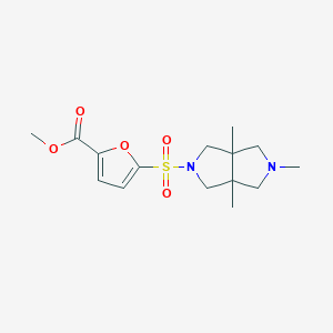 molecular formula C15H22N2O5S B6992816 Methyl 5-[(2,3a,6a-trimethyl-1,3,4,6-tetrahydropyrrolo[3,4-c]pyrrol-5-yl)sulfonyl]furan-2-carboxylate 