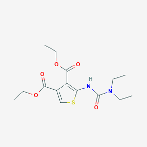 molecular formula C15H22N2O5S B6993194 Diethyl 2-(diethylcarbamoylamino)thiophene-3,4-dicarboxylate 