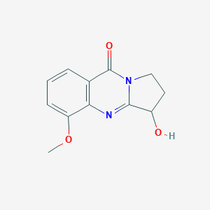 molecular formula C12H12N2O3 B069942 3-Hydroxy-5-methoxy-2,3-dihydropyrrolo[2,1-b]quinazolin-9(1H)-one CAS No. 178740-33-5