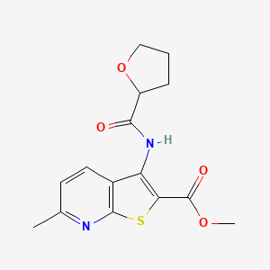 molecular formula C15H16N2O4S B6994332 Methyl 6-methyl-3-(oxolane-2-carbonylamino)thieno[2,3-b]pyridine-2-carboxylate 