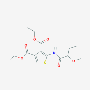 molecular formula C15H21NO6S B6994410 Diethyl 2-(2-methoxybutanoylamino)thiophene-3,4-dicarboxylate 