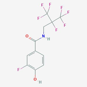 3-fluoro-4-hydroxy-N-[2,3,3,3-tetrafluoro-2-(trifluoromethyl)propyl]benzamide