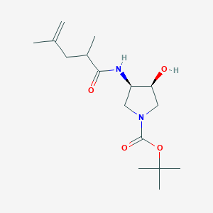 tert-butyl (3R,4S)-3-(2,4-dimethylpent-4-enoylamino)-4-hydroxypyrrolidine-1-carboxylate