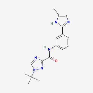 1-tert-butyl-N-[3-(5-methyl-1H-imidazol-2-yl)phenyl]-1,2,4-triazole-3-carboxamide