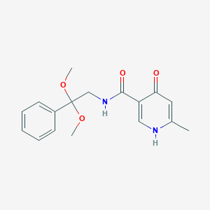 N-(2,2-dimethoxy-2-phenylethyl)-6-methyl-4-oxo-1H-pyridine-3-carboxamide